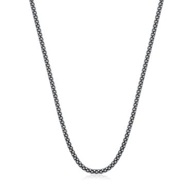 Imagem de Corrente Pipoca Envelhecida 45cm Bali Prata 925