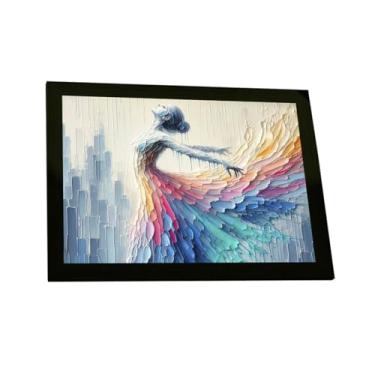 Imagem de Quadro Decorativo Bailarina Dança Bale Ilustração 3D Cores Decoração Poster Quarto Sala