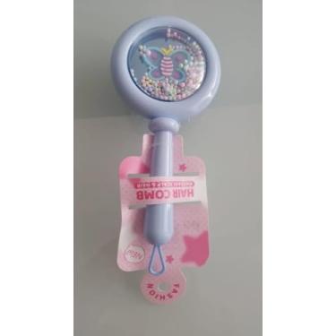 Imagem de Escova De Cabelo Infantil Redonda Colorida Com Bolinhas (Azul)