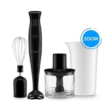Imagem de Mixer Elgin Turbo Chef 3 em 1 Preto 200W Copo 700ml Miniprocessador Fouet
