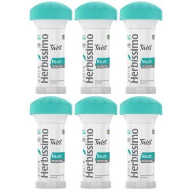 Imagem de Kit 6 Desodorante Antitranspirante Herbíssimo Twist Neutro 45g - Dana 