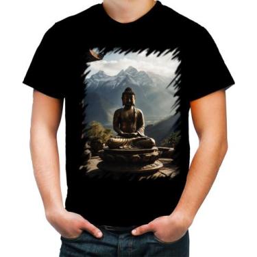 Imagem de Camiseta Colorida Estátua de Buda Iluminado Religião 10 - Kasubeck Sto