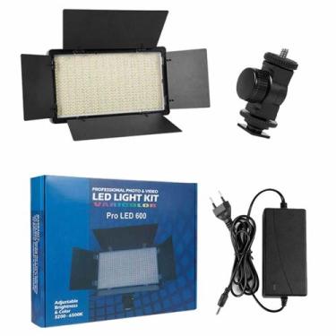 Imagem de Iluminador painel 600 leds 40w 10" c/ sapata câmeras fotografia vídeo 