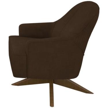 Imagem de Poltrona Decorativa Base Giratoria Em Madeira Dakota SL 942 Moll - Mol