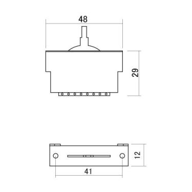 Imagem de Chave Seletora 5 Posições Instrumentos Blindada Hosco YM-50S