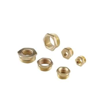 Imagem de Encaixe de tubo de redutor de bucha hexagonal de latão 1/8 1/4 3/8 1/2 3/4 M/F Conector do acoplador adaptador de gás de água de redução de cobre com rosca de redução de 1/8 1/4 3/8 M/F, 3l4x 1