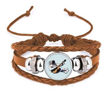Imagem de un brand Pulseira de couro para astronauta e guitarra, instrumento clássico musical