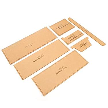 Imagem de Modelo de acrílico, 7 unidades DIY ferramenta de criação de padrões de artesanato de couro para casa para artesão para designer