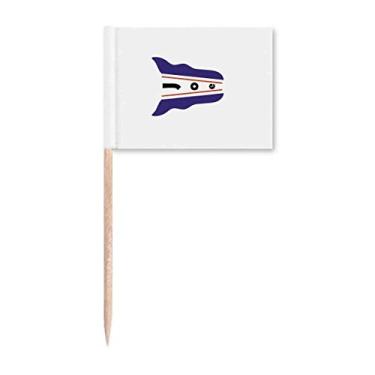 Imagem de Bandeira de palito de dente com nome dos Estados Unidos Man Biden individual para festa