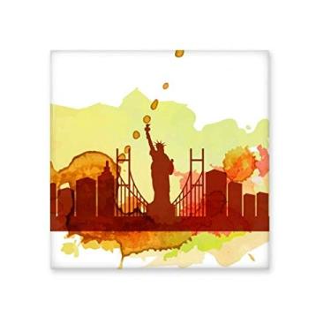 Imagem de USA America New York City Liberty, azulejo de cerâmica brilhante, decalque de tijolos esmaltados