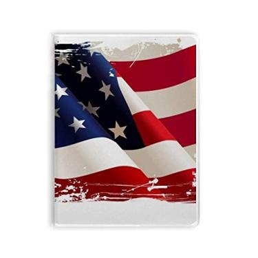 Imagem de Caderno de capa macia com estampa de estrelas e listras da bandeira dos EUA