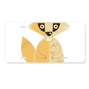 Imagem de DIYthinker Fox Fear Halloween Ghost Happy placa de licença decoração aço inoxidável automóvel