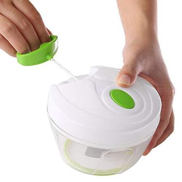 Imagem de Processador Triturador Manual Cortador de Salada 3 Lâminas