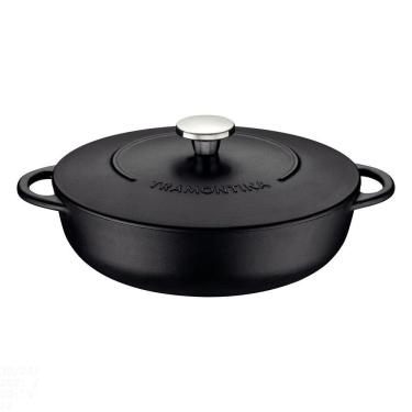 Imagem de Fritadeira Tramontina Trento em Ferro Esmaltado com Revestimento Interno em Antiaderente Starflon Excelent 28 cm 4,1 L Tramontina