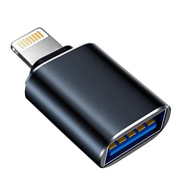 Imagem de Adaptador Apple Lightning para câmera USB, cabo OTG USB 3.0 para iPhone/iPad para conectar leitor de cartão, pen drive USB, disco U, teclado, mouse, hubs, MIDI, Plug & Play