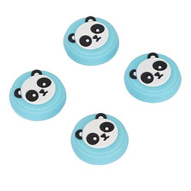 Imagem de Tampa De Aperto De Polegar, 4 Unidades De Capas De Polegar Multiuso Com Tema De Panda Fofo De Silicone De Substituição Tampas De Joystick De Controlador De Silicone Para PS5(Azul)