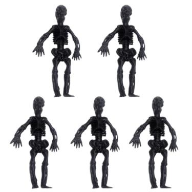 Imagem de 5 peças de ornamento de esqueleto de Halloween portátil design realista adequado para decoração de casa e carro design criativo e divertido multifuncional e não tóxico