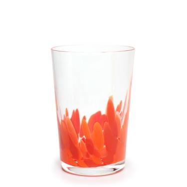 Imagem de Copo Multicor Laranja Leitoso Murano Cristais Cadoro