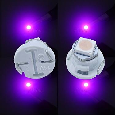 Imagem de PA LED 20 pçs T4.7 12V Auto LED painel de painel cluster lâmpadas compatíveis com 79607 SHJ-S01 (roxo)