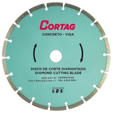 Imagem de Disco Diamantado Cortag Segmentado Concreto/Viga 230mm