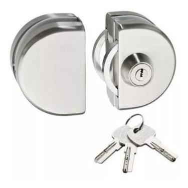 Imagem de Fechadura 98-6 Pressão Porta Vidro/Vidro Blindex Redonda