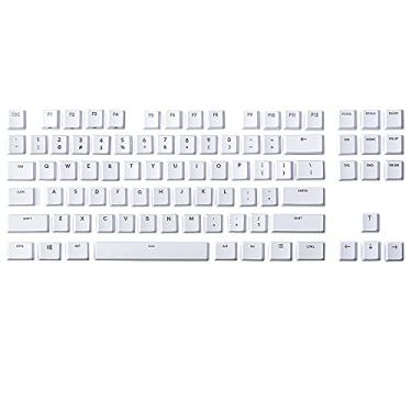 Imagem de HUYUN Um conjunto completo de 87 teclas de substituição para teclado mecânico de jogos Logitech G813/G815/G913/G915 TKL RGB (branco 87 teclas)