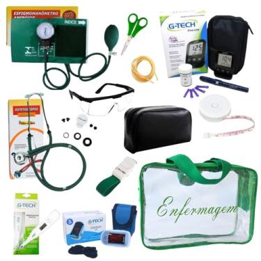 Imagem de Combo da Enfermagem Necessaire Bolsa Transparente (Verde)