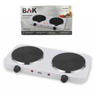 Imagem de Fogareiro Elétrico 110v Cooktop Indução Cozinha Camping 2000w 2 Bocas Bak Branco