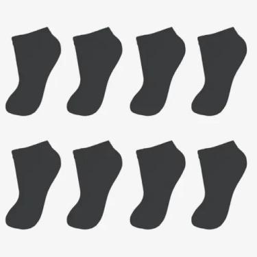 Imagem de Kit Com 12 Pares De Meias Infantil Juvenil Unissex - Naimus, Kit preta