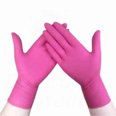 Imagem de Luva de Latex Rosa Com Pó Tamanho M Unigloves Unigloves