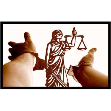 Imagem de Quadro Decorativo Direito Advogados Têmis Algemas Escritórios Quartos 