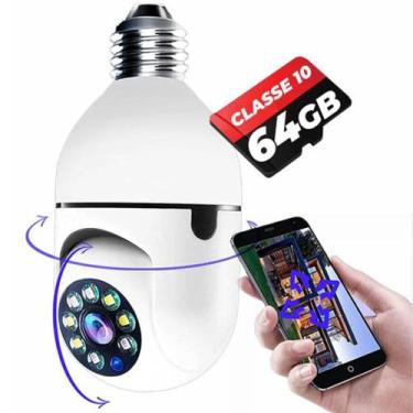 Imagem de Câmera Lâmpada Wi-fi Visão Noturna + Cartão De Memoria 64gb - Yoosee