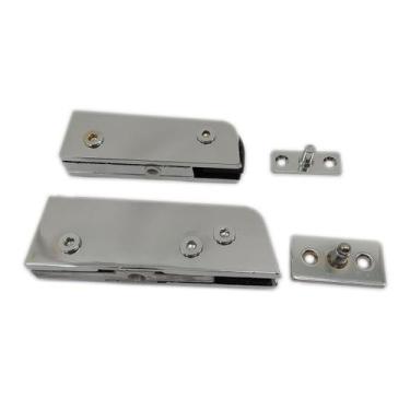 Imagem de Kit dobradiças + pivôs para porta pivotante de vidro temperado blindex