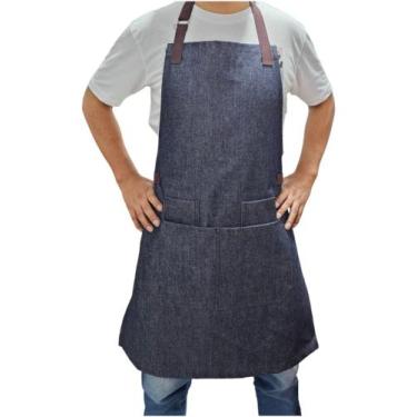 Imagem de Avental Jeans Professional Restaurante Cafeteria Chef Bar - JMS Aventa