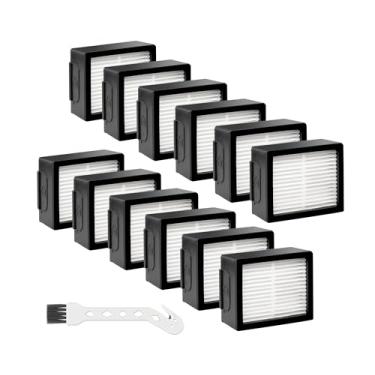 Imagem de HEPA Filter Replacements for iRobot Roomba (12 Pack) by Techecook - Compatible with iRobot Roomba e,i & j Series i7 i7+/plus i3 i3+ E5 E6 E7 i4 i6 i6+ i8 i8+ Robot Vacuum Cleaners Parts - Package Includes 12 x irobot replacement filters & 1 x Cleaning Brush