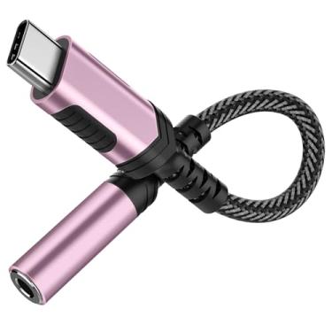 Imagem de iMangoo Adaptador de fone de ouvido USB C para áudio de 3,5 mm para Samsung Galaxy S25 S24 S23 Plus Note 20 Ultra, DAC tipo C para fones de ouvido auxiliares Dongle para iPhone 17 Air 16 16e 15 Pro