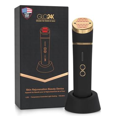 Imagem de GLO24K pele Dispositivo da beleza do rejuvenescimento. Baseado em Triplo LED Ação, térmicas, vibração Technologies. SPA Age-Defying o tratamento em casa.