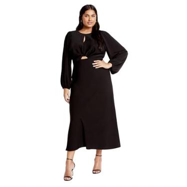 Imagem de City Chic Vestido MIDI Plus Size INES em preto, Preto, 46
