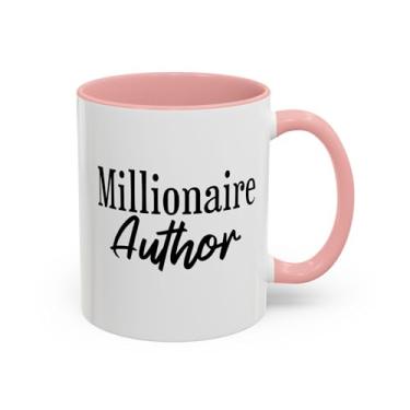 Imagem de Caneca de café de autor milionário, caneca inspiradora para escritores, presente para autores, acessório de mesa, xícara de café motivacional