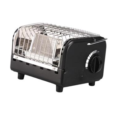 Imagem de Dynwave Mini Cassete aquecedor Aquecedor de gases de acampamento ao ar livre cozinha fácil de transportar aquecedor de acampamento para garagens de lareira, Preto