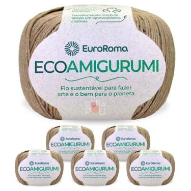 Imagem de Kit 6 Ecoamigurumi Euroroma Linha Amigurumi Cores Fio Macio, 1110 - Be
