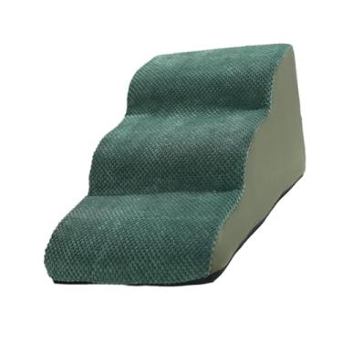 Imagem de Gralara Rampa de cães de escadas de cachorro, macio, não deslizante, de alta densidade de espuma rampa de animais de estimação degrafadas escadas para animais, Verde