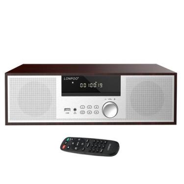 Imagem de Sistema de prateleira estéreo LONPOO LP-816 40W RMS com Bluetooth Silv