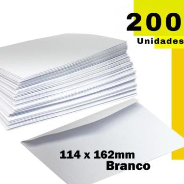 Imagem de Envelope comercial branco, lisa, cartas, tradicioanal, scrity 200 unid