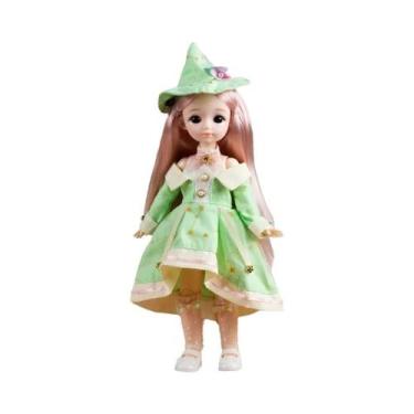 Imagem de Conjunto Completo de Boneca BJD 12 Polegadas - com Roupas, Olhos 3D, C