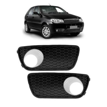 Imagem de Par Grade Moldura Parachoque Palio 05 06 07 08 09 10 - G Componentes