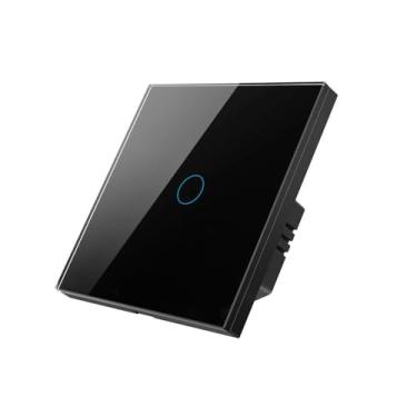 Imagem de ZigBee Tuya Smart Light Touch Switch EU Sem Fio Neutro Sem Capacitor Necessário Vida Inteligente 1/2/3 Gang Voice Control-1011ZC-BLACK-01