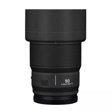 Imagem de 50 1.8 Película protetora para lente de câmera película protetora decalque adesivo anti-arranhões acessórios para Panasonic Lumix S 50 mm F1.8 (couro preto)