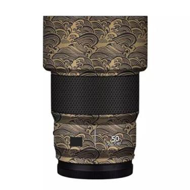 Imagem de 50 1.8 Película protetora para lente de câmera película protetora decalque adesivo anti-arranhões acessórios para Panasonic Lumix S 50 mm F1.8 (ouro onda)