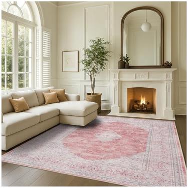 Imagem de Fame Rugs Tapete turco Lavável Vintage Oriental Inspirada Tradicional Tapete Pequeno Moderno Tapetes de Entrada Luxo Entrada Quarto Banheiro Cozinha (410CP, 2,5 x 30 cm)